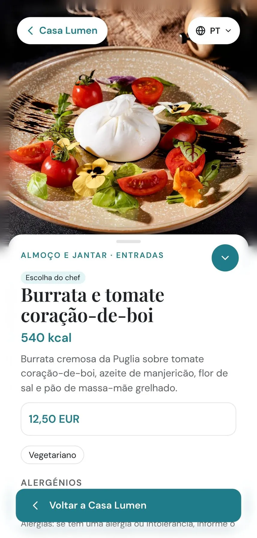 The same dish in Portuguese