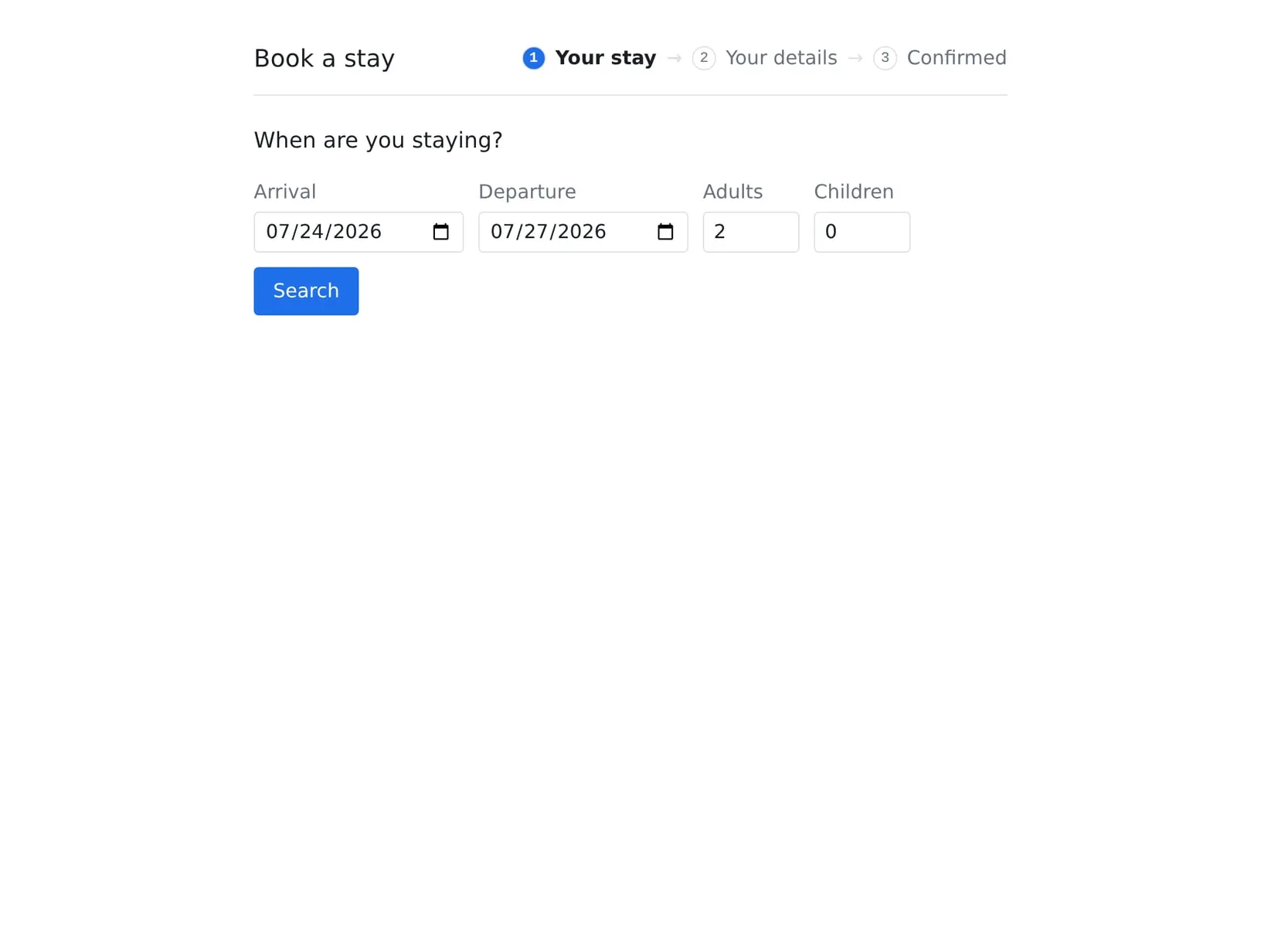 Booking engine: On your site, in your brand on a tablet