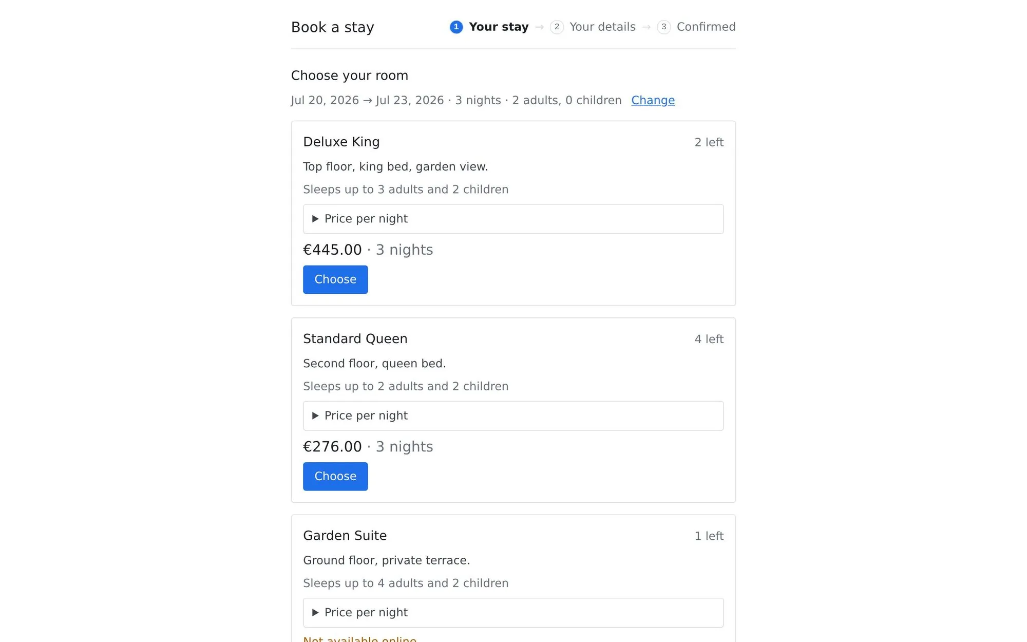 Front desk: Direct bookings
