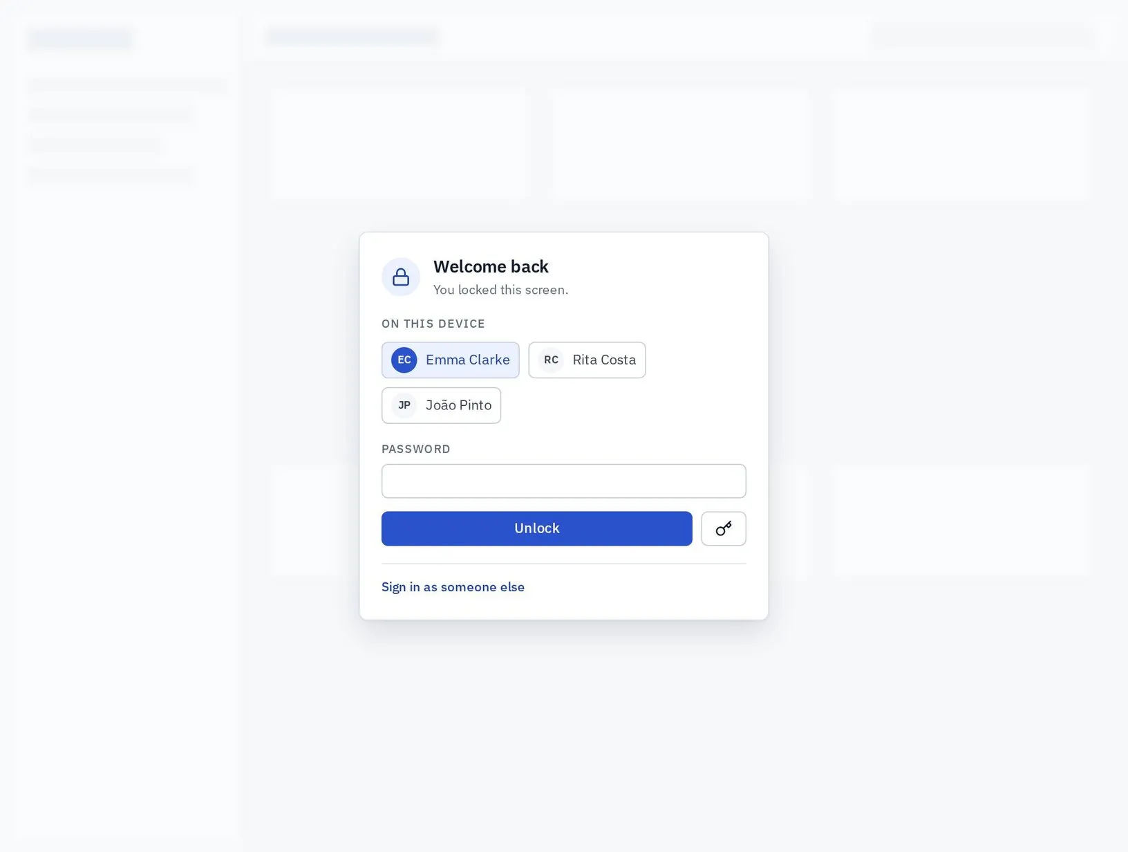 Dashboard: On any screen on a tablet