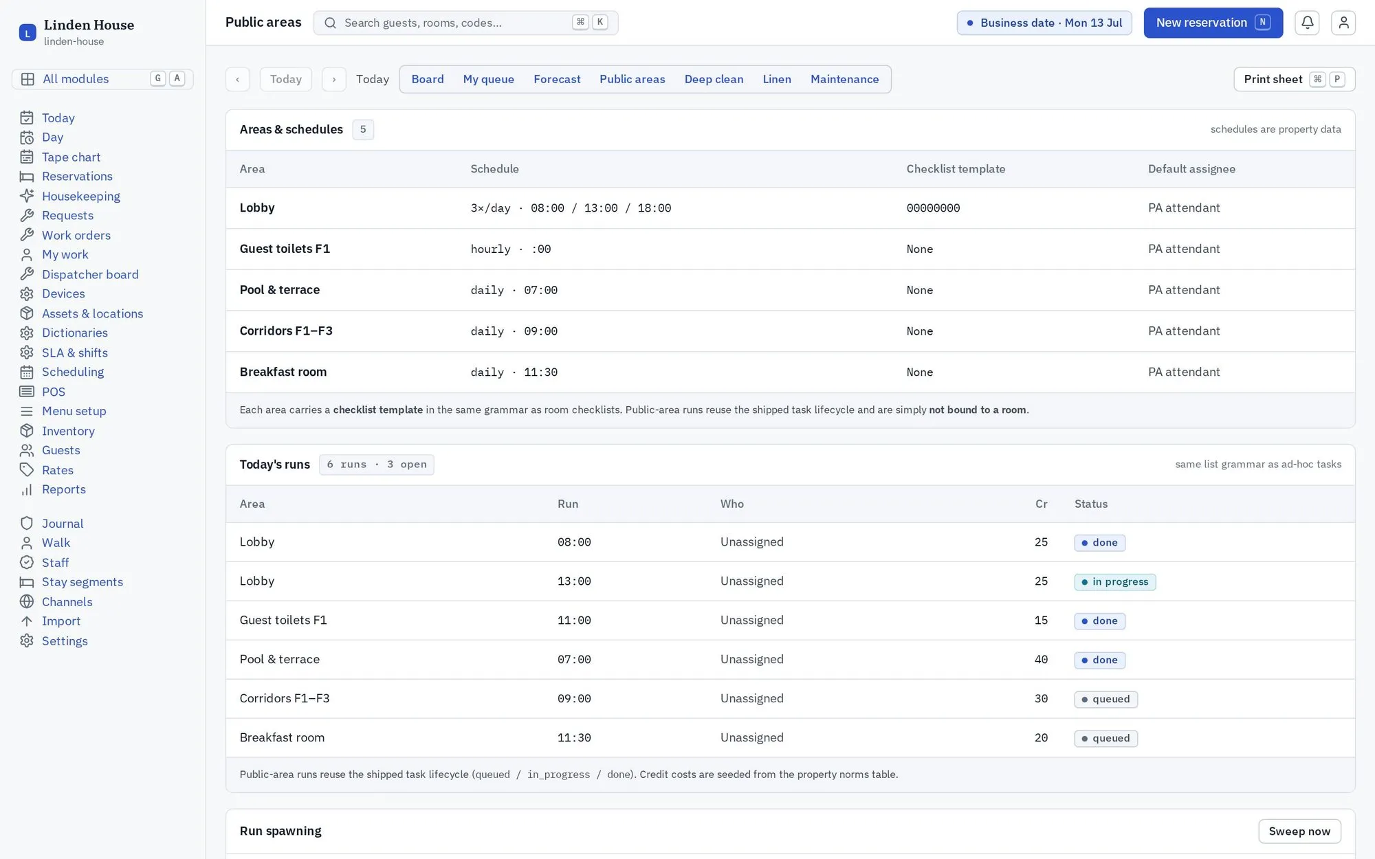 Housekeeping: Smart tasks