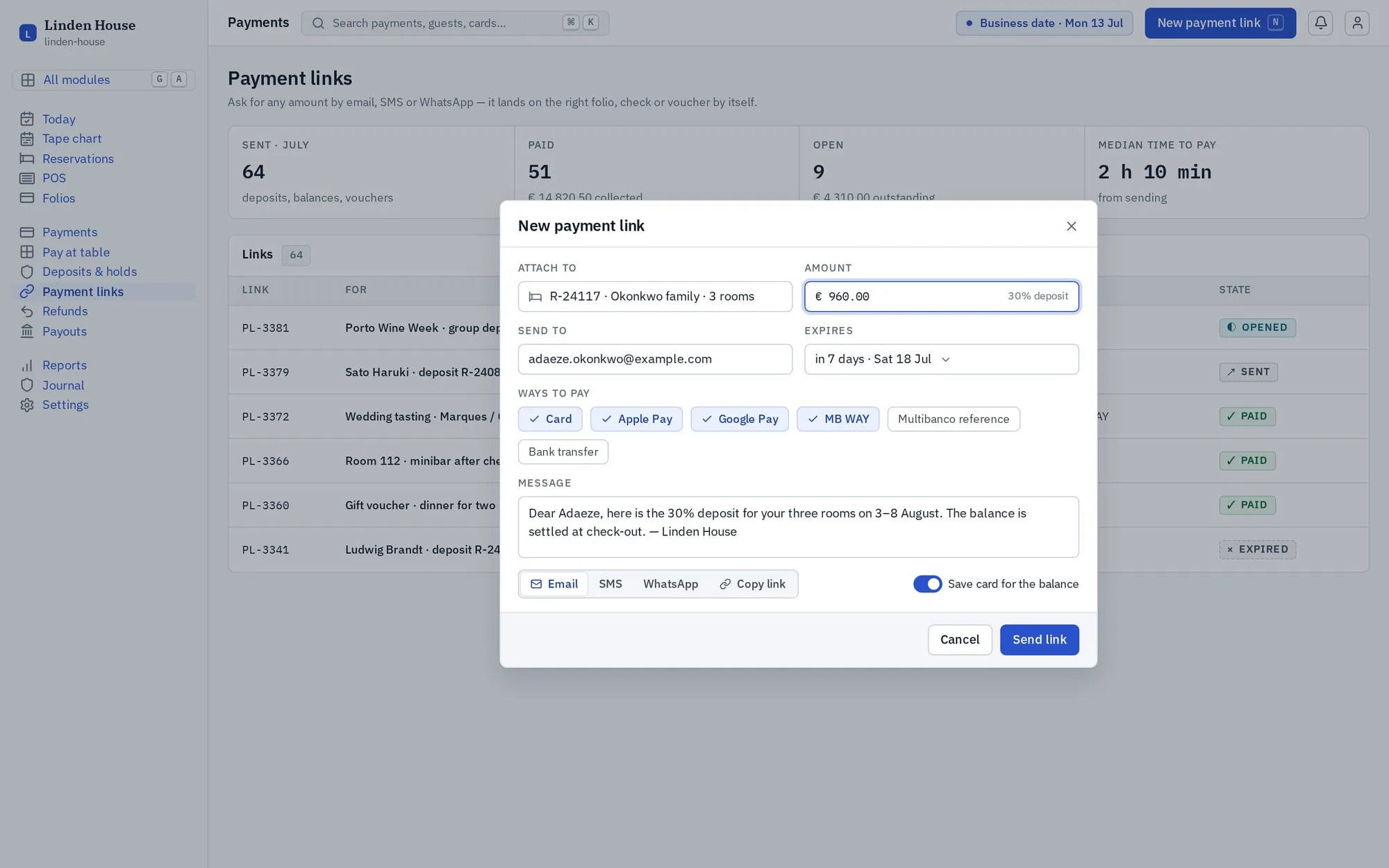 Payments: Payment links